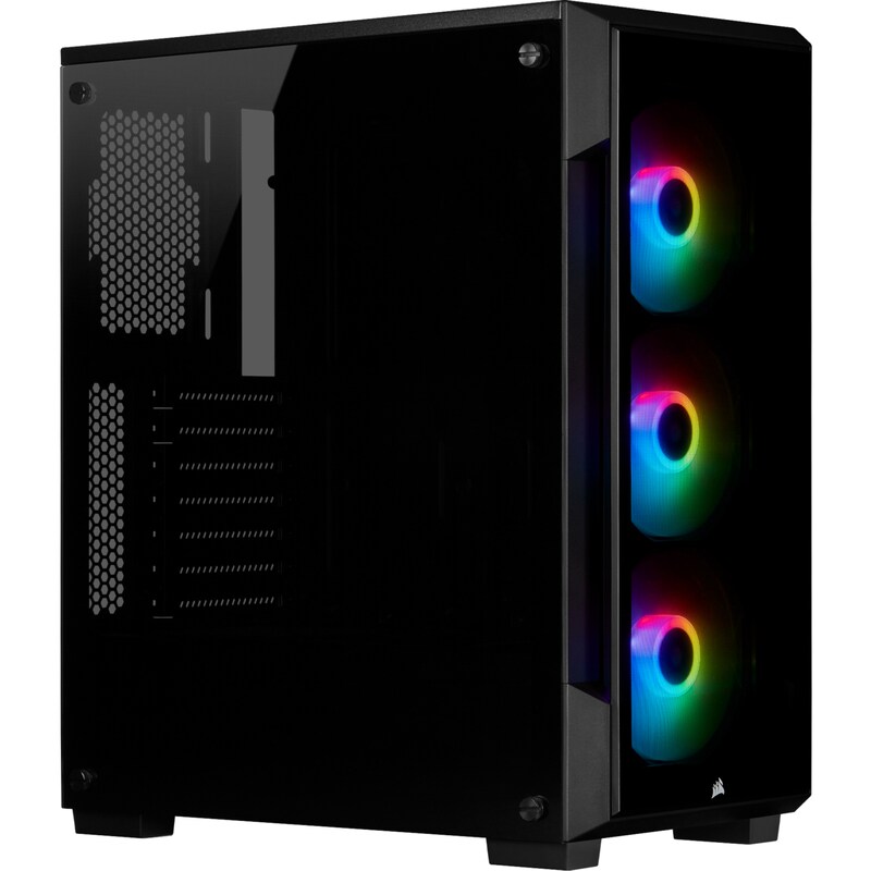 Corsair iCUE 220T RGB Midi Tower Smart Gehäuse mit gehärtetem Glas Schwarz