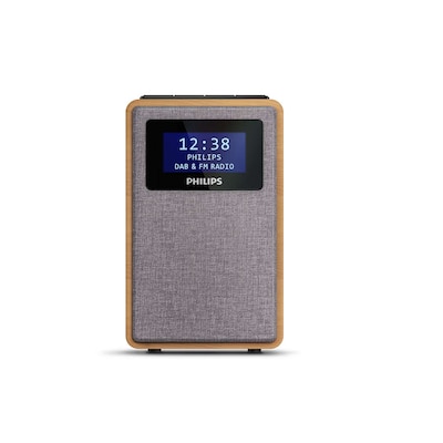 Philips TAR5005/10 Radio DAB+ Radio mit Wecker braun/grau