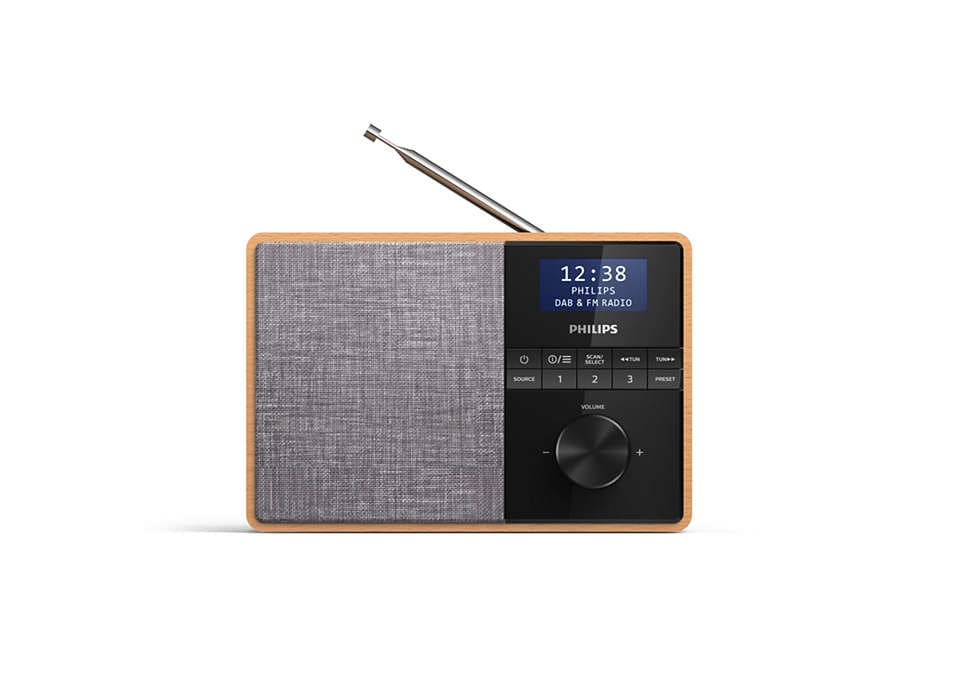 PhilipsTAR5505/10 portables Radio DAB+ Bluetooth braun/grau