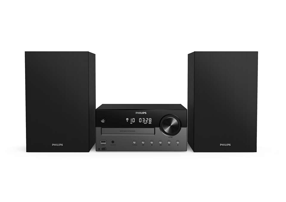 Philips TAM4505/12 DAB+ Mini-Stereo-Anlage mit CD USB Bluetooth