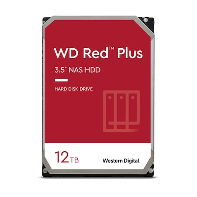 WD Red Plus WD120EFBX NAS HDD - 12 TB 7200 rpm 256 MB 3,5 Zoll SATA 6 Gbit/s CMR