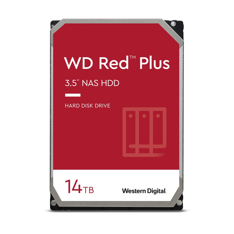 WD Red Plus WD140EFGX NAS HDD - 14 TB 7200 rpm 512 MB 3,5 Zoll SATA 6 Gbit/s CMR