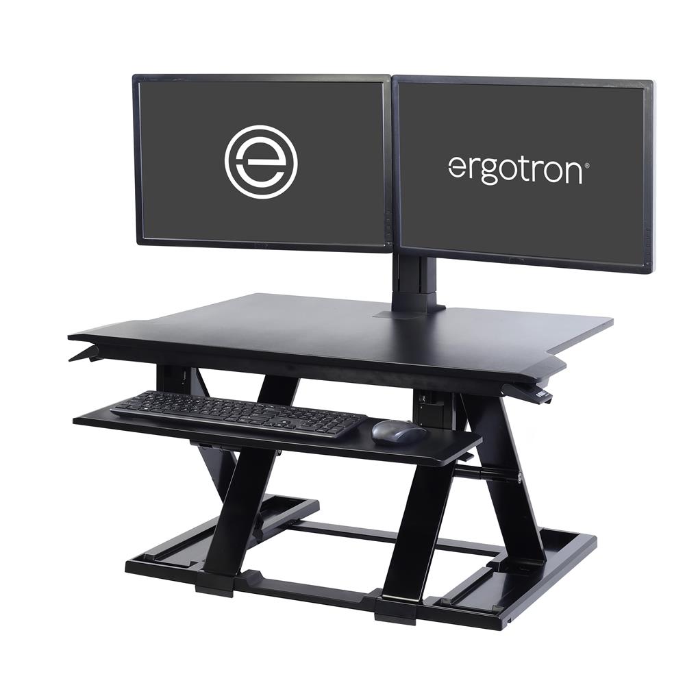 Ergotron WorkFit-TX Steh Sitz Arbeitsplatz schwarz