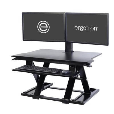 Rot+Schwarz günstig Kaufen-Ergotron WorkFit-TX Ergonomischer Schreibtischaufsatz schwarz 33-467-921. Ergotron WorkFit-TX Ergonomischer Schreibtischaufsatz schwarz 33-467-921 <![CDATA[• Sitz-Steh-Schreibtisch-Arbeitsplatz • Eine Tischplatte wird schnell zu einem gesunden Sitz-St
