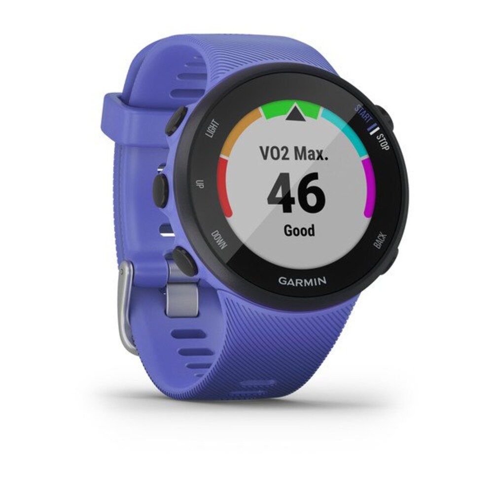 Garmin Forerunner 45 s GPS-Sportuhr schwarz/lila HR-Sensor Smartwatch-Funktionen