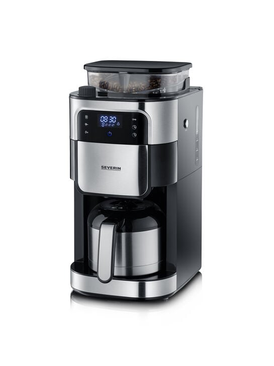 Severin KA 4814 Filterkaffeemaschine Edelstahl-Mahlwerk Thermo-Kanne