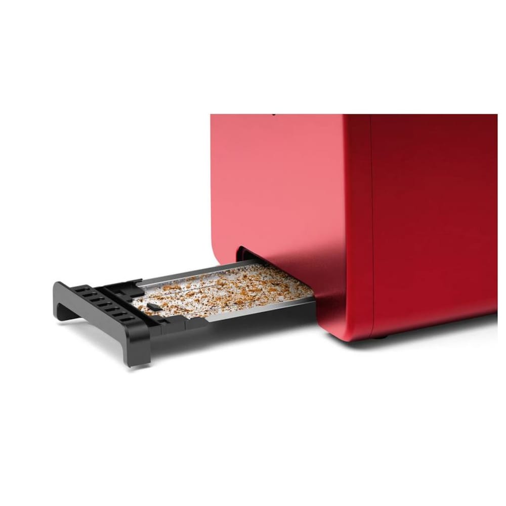 Bosch TAT3P424DE Kompakt Toaster, DesignLine, Edelstahl rot