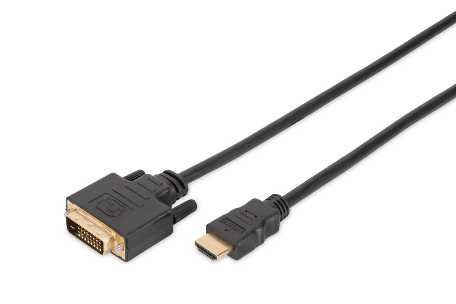 DIGITUS HDMI-Adapterkabel Typ A-DVI(18+1) St/St, 2,0m Full HD, schwarz