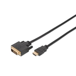 DIGITUS HDMI-Adapterkabel Typ A-DVI(18+1) St/St, 2,0m Full HD, schwarz