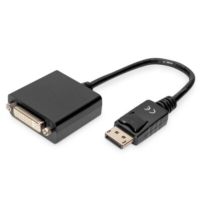 Link Kabel günstig Kaufen-DIGITUS DisplayPort Adapter/Konverter,DP-DVI (24+5) St/Bu, 0.15m. DIGITUS DisplayPort Adapter/Konverter,DP-DVI (24+5) St/Bu, 0.15m <![CDATA[• Displayport-Kabel • Anschlüsse: Displayport und DVI-I (24+5) Dual Link • Farbe: schwarz, Länge: 0,15m •
