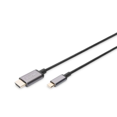 cke Typ günstig Kaufen-DIGITUS USB-C™ - HDMI® Video-Adapterkabel, UHD 4K / 30 Hz. DIGITUS USB-C™ - HDMI® Video-Adapterkabel, UHD 4K / 30 Hz <![CDATA[• HDMI-Kabel • Anschlüsse: USB Typ C und HDMI-Stecker • Farbe: schwarz, Länge: 1,8m • Sichere u