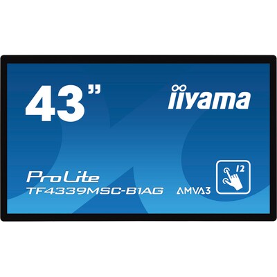 iiyama ProLite TF4339MSC-B1AG 108cm (43") FHD Multi-Touch Monitor HDMI/DP/VGA