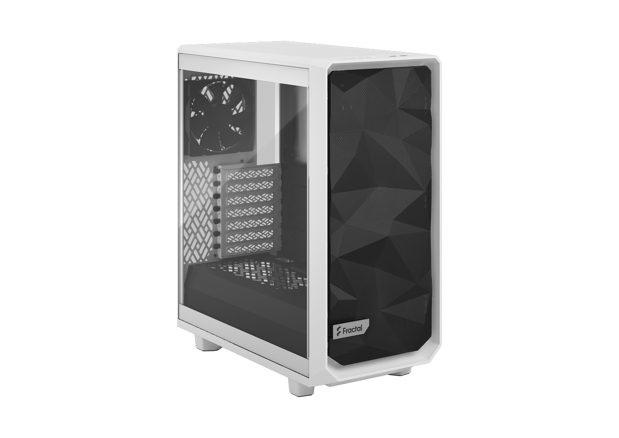 Fractal Design Meshify 2 Compact White TG Clear Tint Midi Tower Gaming Geh&auml;use