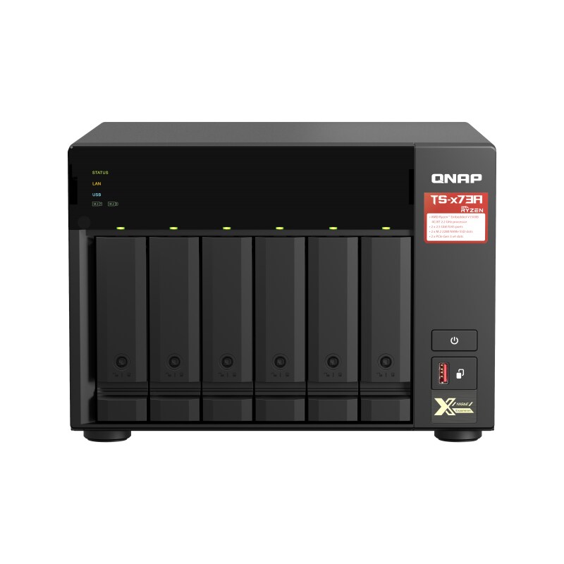 AMD günstig Kaufen-QNAP TS-673A-8G NAS System 6-Bay. QNAP TS-673A-8G NAS System 6-Bay <![CDATA[• 2,2 GHz AMD Ryzen V1500B 4-Kern-Prozessor • 8GB DDR4 RAM • 6x 2,5