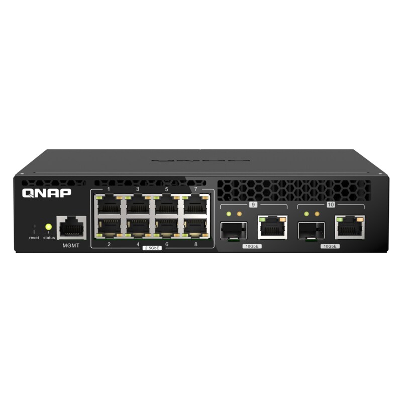 QNAP QSW-M2108R-2C Switch Managed 8 port 2.5Gbps, 2 port 10Gbps SFP+/ NBASE-T