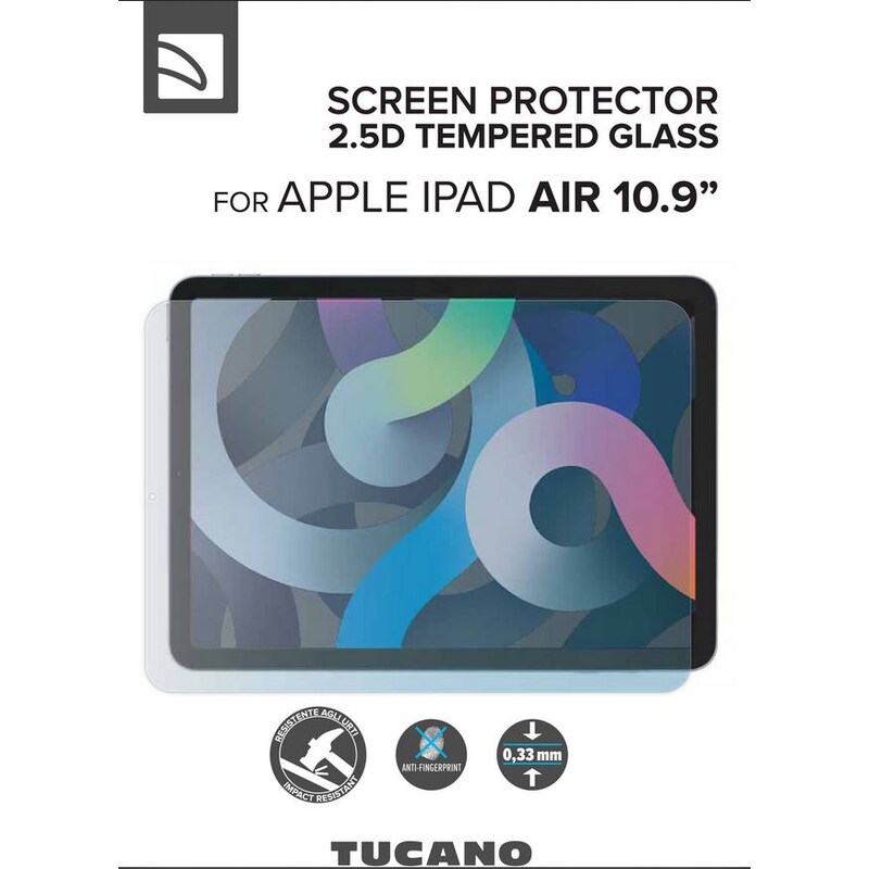 Tucano Tempered Glas für iPad Air 10,9 Zoll (2022) iPad Pro 11 Zoll (2020)