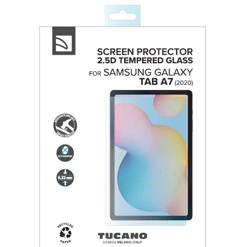 Tucano Displayschutz aus gehärtetem Glas für Samsung Tab A7 10.4 clear