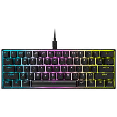 und Tastatur günstig Kaufen-Corsair K65 RGB Mini Mechanische Kabelgebundene Gaming Tastatur Cherry MX Speed. Corsair K65 RGB Mini Mechanische Kabelgebundene Gaming Tastatur Cherry MX Speed <![CDATA[• Anwendungsbereich: Gaming, kein Nummernblock • Kabelgebunden (USB) • Layout: 