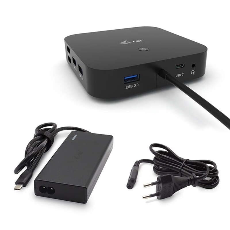 i-tec USB-C Dual Display Docking Station PD 65W + Universal Charger 77W