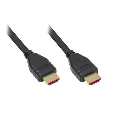 Audio  günstig Kaufen-Good Connections HDMI 2.1 Kabel 8K @ 60Hz Kupfer schwarz 0,5m. Good Connections HDMI 2.1 Kabel 8K @ 60Hz Kupfer schwarz 0,5m <![CDATA[• HDMI-Kabel • Anschlüsse: HDMI-Stecker und HDMI-Stecker • Farbe: schwarz, Länge: 0,5m • passend für: Audio/Vi