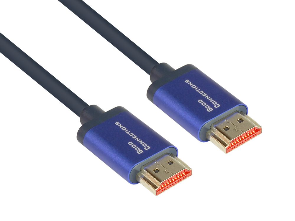 Good Connections HDMI 2.1 Kabel 8K @ 60Hz SmartFLEX Kupfer dunkelblau 0,5m