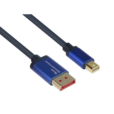 Good Connections DP/MiniDP 1.4 Anschlusskabel 8K UHD-2 / 4K UHD Alu blau 2m