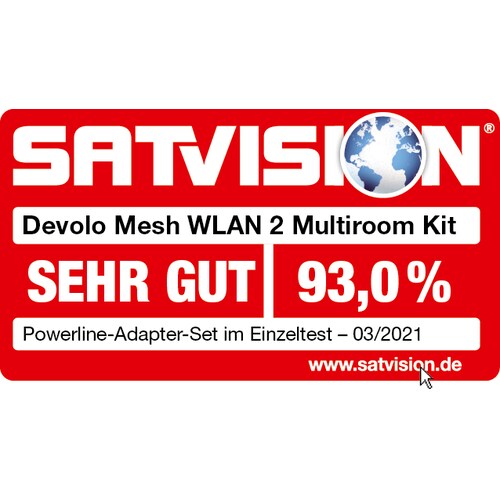 devolo Mesh WLAN 2 Multiroom Kit (2400 Mbit/s, 6x GB LAN, bestes Mesh Tri-Band)