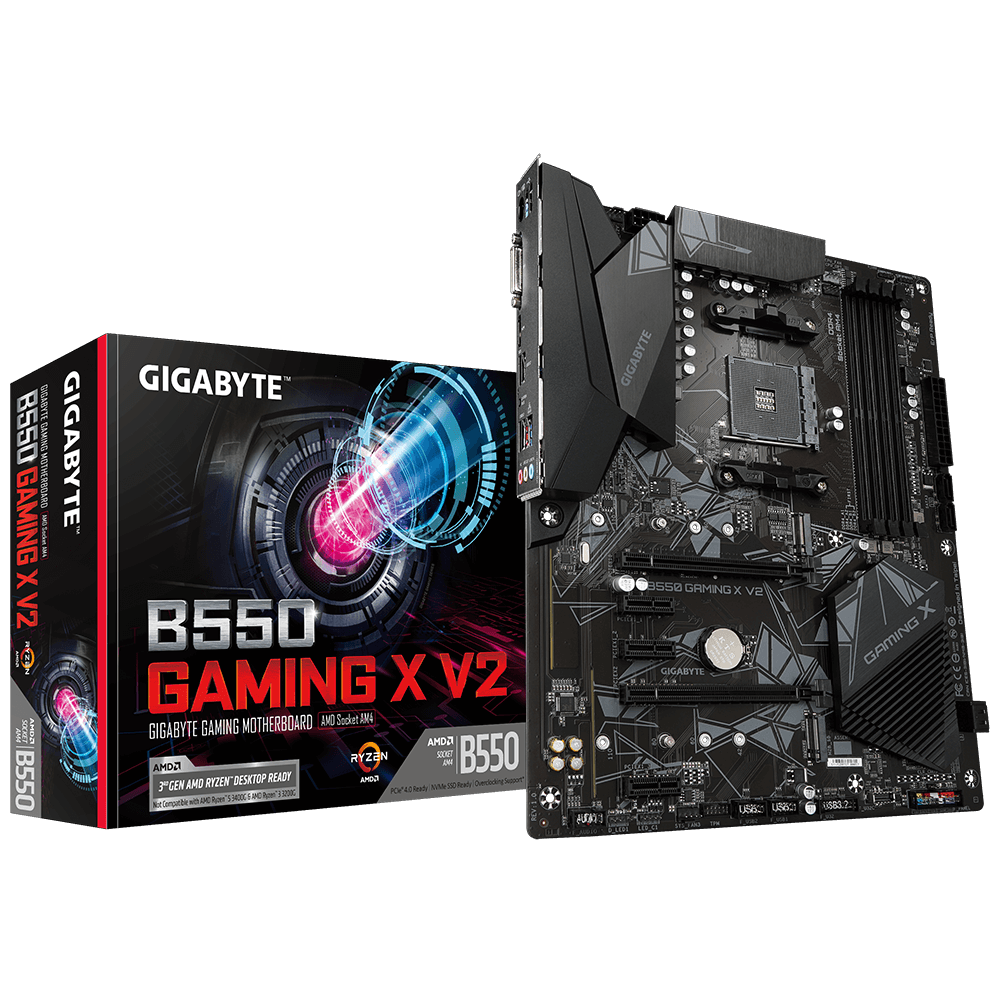 Gigabyte B550 Gaming X V2 ATX Mainboard Sockel AM4 M.2/HDMI/DVI/USB3.2