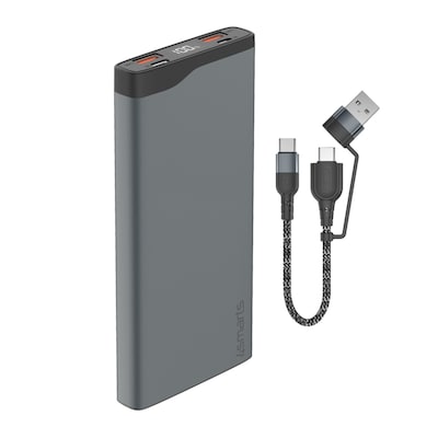 KC 10 günstig Kaufen-4smarts Powerbank VoltHub Pro 10000mAh QuickCharge PD gunmetal. 4smarts Powerbank VoltHub Pro 10000mAh QuickCharge PD gunmetal <![CDATA[• Kapazität: 10.000 mAh • 2 Geräte gleichzeitig Laden mit 2 USB-A Ausgängen • Ladekabel USB-C / USB-A auf USB-