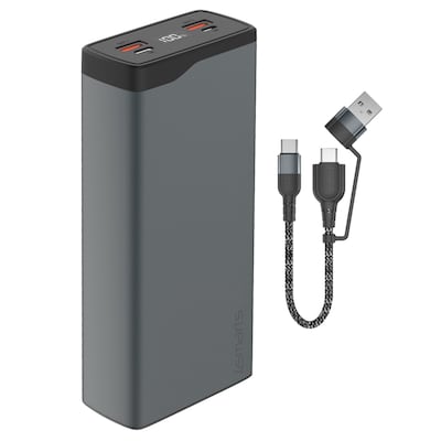 PRO mit günstig Kaufen-4smarts Powerbank VoltHub Pro 26800mAh QuickCharge PD gunmetal. 4smarts Powerbank VoltHub Pro 26800mAh QuickCharge PD gunmetal <![CDATA[• Kapazität: 26.800 mAh • 2 Geräte gleichzeitig Laden mit 2 USB-A Ausgängen • Ladekabel USB-C / USB-A auf USB-