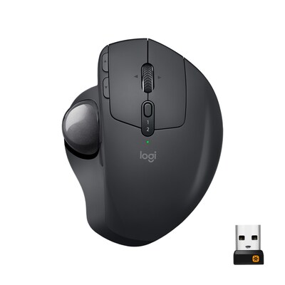 Mx AF günstig Kaufen-Logitech MX Ergo Kabellose Maus. Logitech MX Ergo Kabellose Maus <![CDATA[• Anwendungsbereich: professionelles Arbeiten, 8 Tasten • Kabellos, 2,4GHz, 10 m Reichweite • Sensortechnologie: Advanced Optical Tracking (400 dpi) • Grafit, 259g, 51,4 mm 