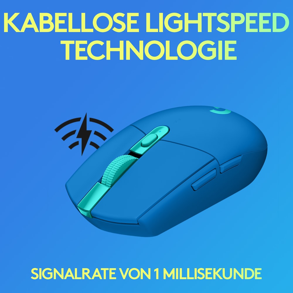 Logitech G305 LIGHTSPEED Kabellose Gaming Maus Blau