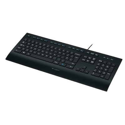 und 28 günstig Kaufen-Logitech K280e Kabelgebundene Tastatur US Layout Schwarz. Logitech K280e Kabelgebundene Tastatur US Layout Schwarz <![CDATA[• Anwendungsbereich: Studium, Nummernblock integriert • Kabelgebunden (USB) • Layout: englisch (US-Layout) • schwarz, 930g,