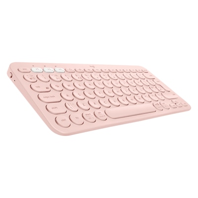 Rosa günstig Kaufen-Logitech K380 Kabellose Tastatur Rosa. Logitech K380 Kabellose Tastatur Rosa <![CDATA[• Anwendungsbereich: Studium, kein Nummernblock • Kabellos, Bluetooth • Layout: deutsch • pink, 423g, 16,0 mm x 279 mm x 124 mm (H x B x T) • Windows 10, Mac O