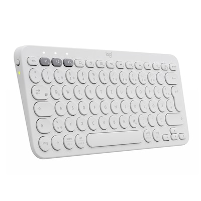 Tastatur günstig Kaufen-Logitech K380 Kabellose Tastatur Weiß. Logitech K380 Kabellose Tastatur Weiß <![CDATA[• Anwendungsbereich: Unterwegs, kein Nummernblock • Kabellos, Bluetooth • Layout: deutsch • weiß, 423g, 16,0 mm x 279 mm x 124 mm (H x B x T) • Wind
