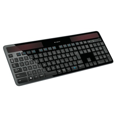 Deutsch,Deutsche günstig Kaufen-Logitech K750 Solar Kabellose Tastatur Schwarz. Logitech K750 Solar Kabellose Tastatur Schwarz <![CDATA[• Anwendungsbereich: Unterwegs, Nummernblock integriert • Kabellos, 2,4GHz, 10 m Reichweite • Layout: deutsch • schwarz, 750g, 8,0 mm x 432 mm 