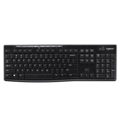 TS 27  günstig Kaufen-Logitech K270 Kabellose Tastatur. Logitech K270 Kabellose Tastatur <![CDATA[• Anwendungsbereich: Standard, Nummernblock integriert • Kabellos, 2,4GHz, 10 m Reichweite • Layout: deutsch • schwarz, 487g • PC/ Notebook, USB-Anschluss, Windows 10, U