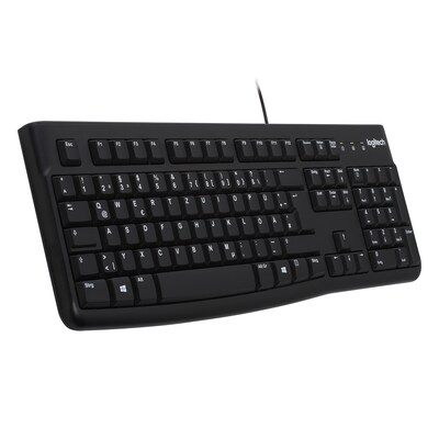 K120 günstig Kaufen-Logitech K120 Kabelgebundene Tastatur Schwarz Bulk. Logitech K120 Kabelgebundene Tastatur Schwarz Bulk <![CDATA[• Anwendungsbereich: Studium, Nummernblock integriert • Kabelgebunden (USB) • Layout: deutsch • schwarz, 550g, 23,5 mm x 450 mm x 155 m