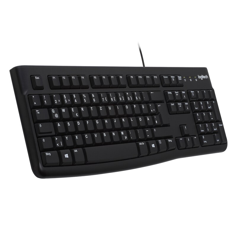 Logitech K120 Kabelgebundene Tastatur Schwarz Bulk