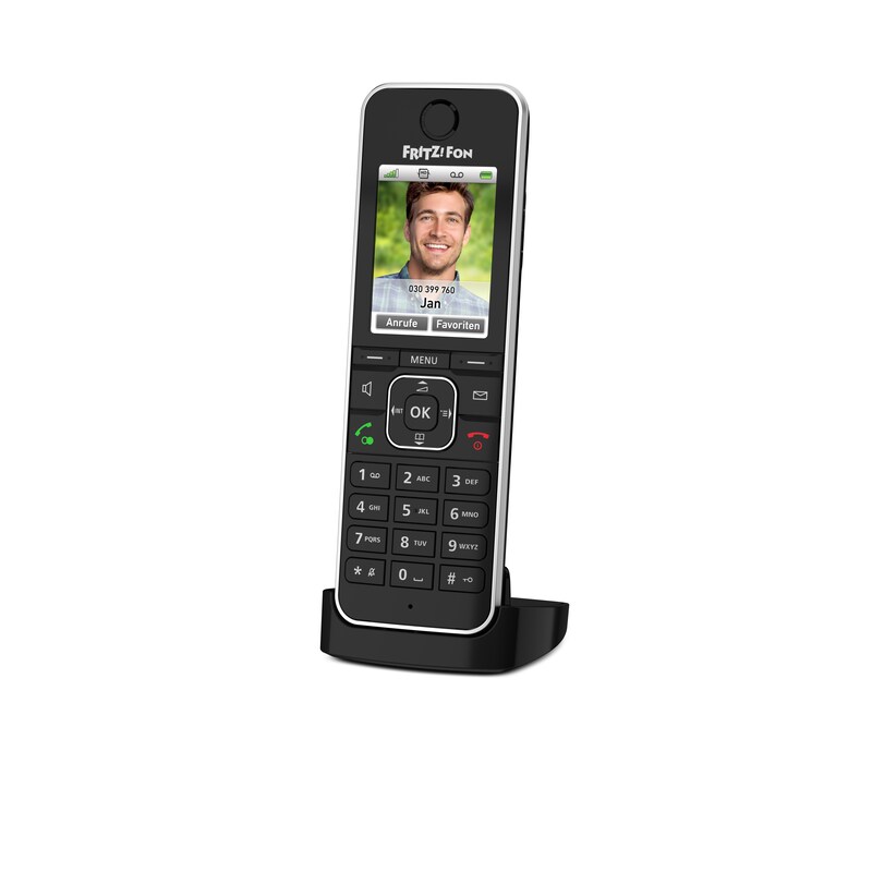 AVM FRITZ!Fon C6 Black schnurloses DECT Komforttelefon für FRITZ!Box