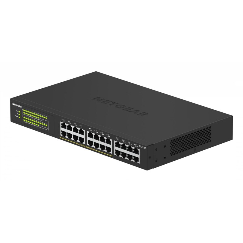 Netgear GS324P - Switch - unmanaged - 16 x 10/100/1000 (PoE+)