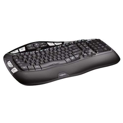 Logitech K350 Kabellose Ergonomische Tastatur USB Bulk Schwarz
