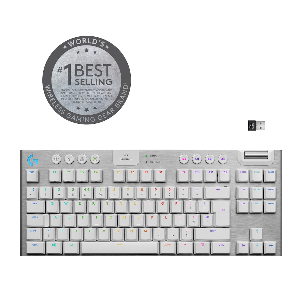 Logitech G915 TKL LIGHTSPEED Tactile Kabellose Gaming Tastatur Weiß
