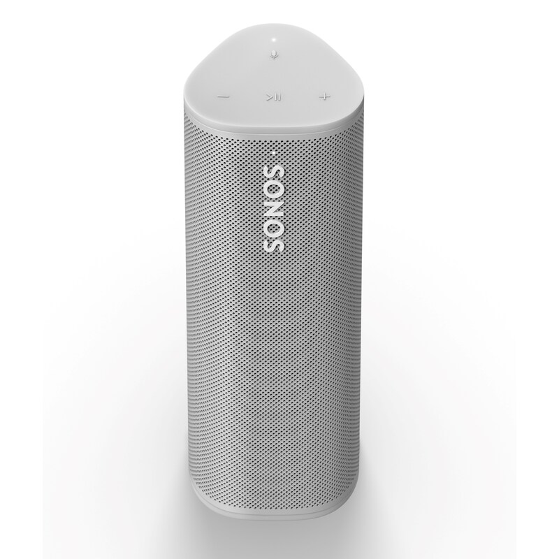 Sonos Roam weiß mobiler Smart Speaker, integrierte Sprachsteuerung, mit Akku