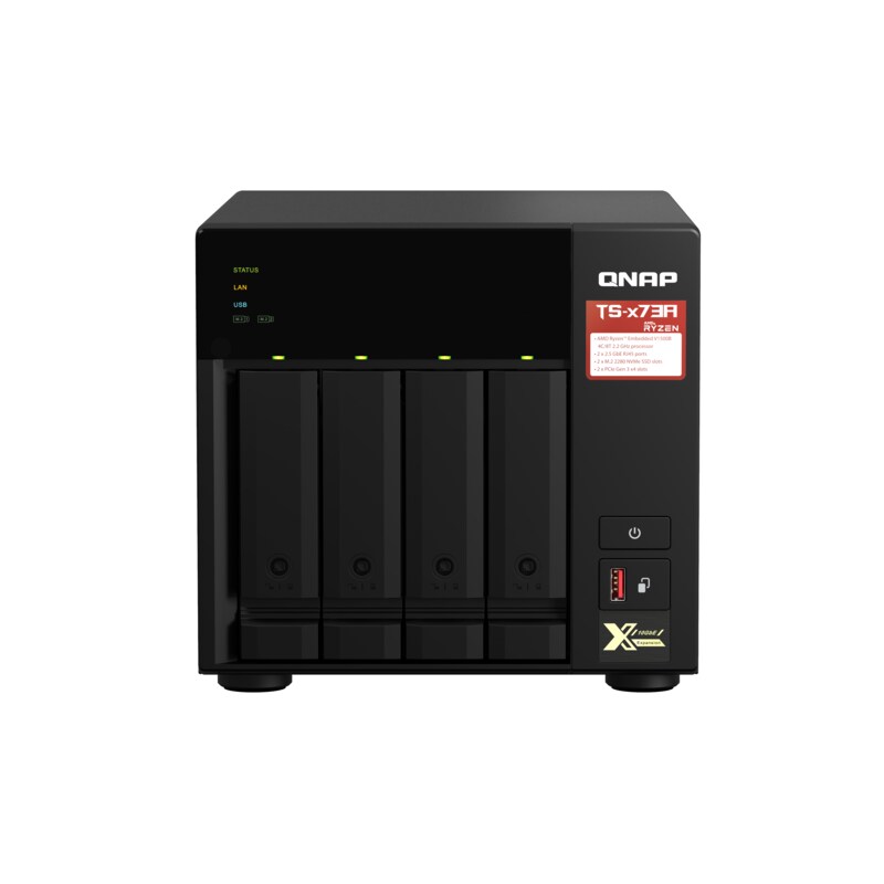 AMD günstig Kaufen-QNAP TS-473A-8G NAS System 4-Bay. QNAP TS-473A-8G NAS System 4-Bay <![CDATA[• 2,2 GHz AMD Ryzen V1500B 4-Kern-Prozessor • 8GB DDR4 RAM • 4x 2,5
