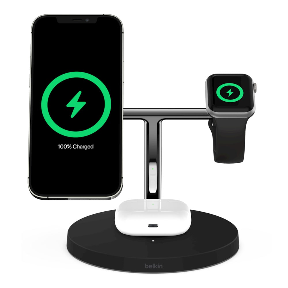 Belkin BOOST↑CHARGE™ PRO Drahtloses 3-in-1-Ladegerät mit MagSafe