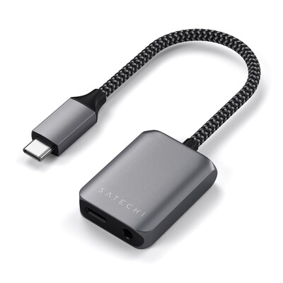 ATE 5m günstig Kaufen-Satechi USB-C auf 3.5mm Audio & PD Adapter space grey. Satechi USB-C auf 3.5mm Audio & PD Adapter space grey <![CDATA[• edles Design & hochwertige Qualität • USB-C-Adapter mit 3,5-mm-Klinkenanschluss und Ladefunktion • 1x USB-C-PD, 1x 3,5-m