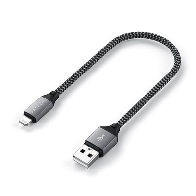 USB 5 günstig Kaufen-Satechi USB-A auf Lightning Kabel 25 cm space grey. Satechi USB-A auf Lightning Kabel 25 cm space grey <![CDATA[• Strapazierfähiges USB-A-auf-Lightning-Kabel • Kompatibel mit allen Apple Geräten, die einen Lightning-Anschluss habe • Lädt mit eine