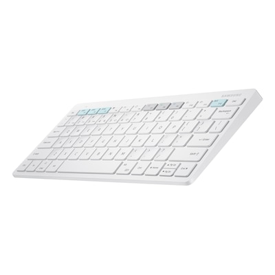 am Board günstig Kaufen-Samsung Universal Multi Bluetooth Keyboard für Tabs, Weiß. Samsung Universal Multi Bluetooth Keyboard für Tabs, Weiß <![CDATA[• Tastatur im QWERTZ-Layout • Kompatibel mit verschiedenen Smartphones & Tablets • Kompaktes, schlankes