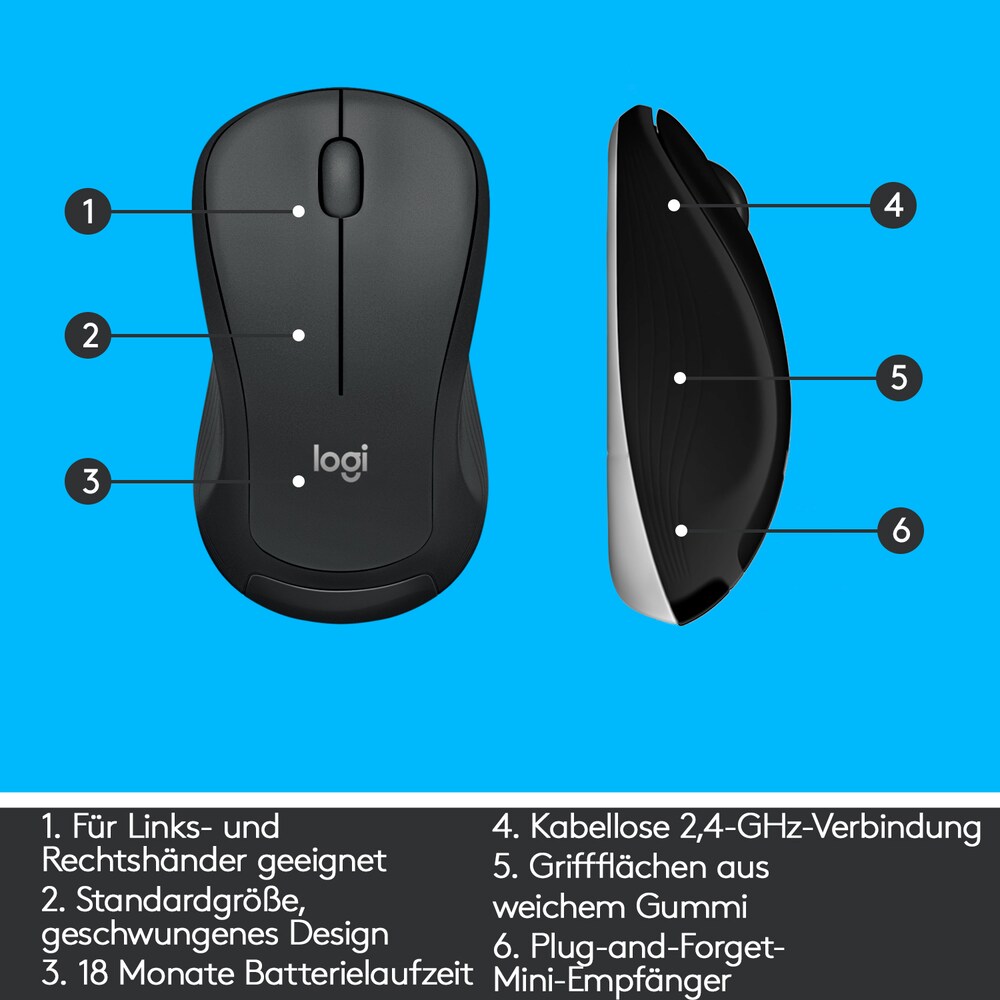Logitech MK540 Advanced Kabellose Maus-Tastaturkombination